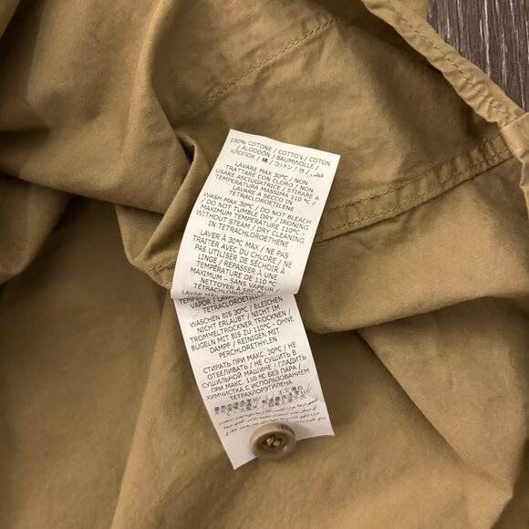 EUC Aspesi Sand Utility Shirt Jacket Sabbia Sz XL Cotton Workwear Overshirt Tan - Picture 12 of 16